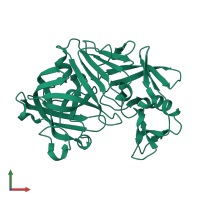 PDB entry 5r3i coloured by chain, front view.