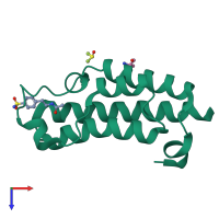 PDB entry 5r4m coloured by chain, top view.