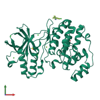 PDB entry 5ra4 coloured by chain, front view.