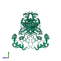 3C-like proteinase nsp5 in PDB entry 5rew, assembly 1, side view.