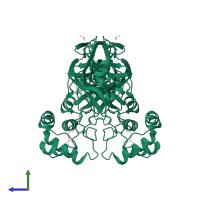 3C-like proteinase nsp5 in PDB entry 5rgs, assembly 1, side view.