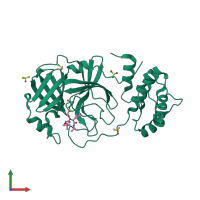 PDB entry 5rgt coloured by chain, front view.