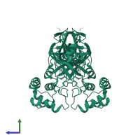 3C-like proteinase nsp5 in PDB entry 5rgt, assembly 1, side view.