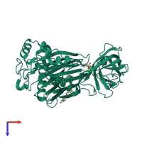 PDB entry 5rye coloured by chain, top view.