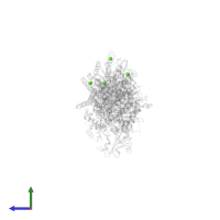 CALCIUM ION in PDB entry 5s5b, assembly 1, side view.