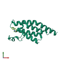 PDB entry 5s8l coloured by chain, front view.