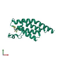 PDB entry 5s9a coloured by chain, front view.