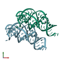 PDB entry 5swd coloured by chain, front view.