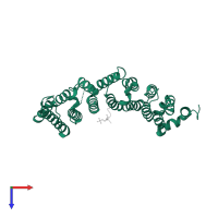 Serine/threonine-protein phosphatase 2A 56 kDa regulatory subunit gamma isoform in PDB entry 5swf, assembly 1, top view.