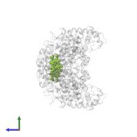 PROTOPORPHYRIN IX CONTAINING FE in PDB entry 5sx0, assembly 1, side view.