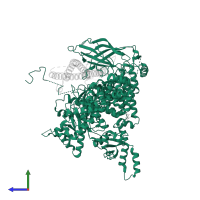 Phosphatidylinositol 4,5-bisphosphate 3-kinase catalytic subunit alpha isoform in PDB entry 5sxf, assembly 1, side view.