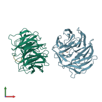 PDB entry 5sxm coloured by chain, front view.