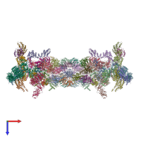 PDB entry 5t0c coloured by chain, top view.