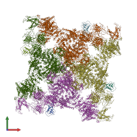 PDB entry 5t15 coloured by chain, front view.