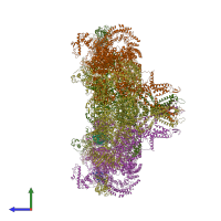 PDB entry 5t15 coloured by chain, side view.