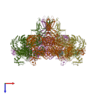 PDB entry 5t15 coloured by chain, top view.