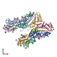 PDB entry 5t16 coloured by chain, front view.