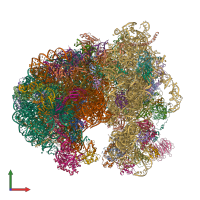 PDB entry 5t2a coloured by chain, front view.