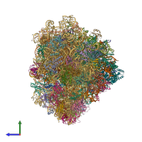 PDB entry 5t2a coloured by chain, side view.