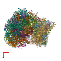 PDB entry 5t2a coloured by chain, top view.