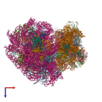 PDB entry 5t2c coloured by chain, top view.