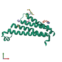 PDB entry 5t37 coloured by chain, front view.