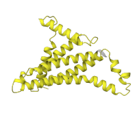The deposited structure of PDB entry 5t4q contains 1 copy of Pfam domain PF00119 (ATP synthase A chain) in ATP synthase subunit a. Showing 1 copy in chain K.
