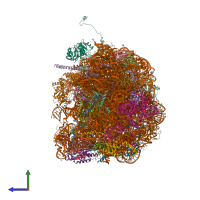 PDB entry 5t62 coloured by chain, side view.