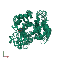 PDB entry 5t7c coloured by chain, ensemble of 10 models, front view.