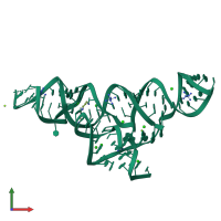 PDB entry 5t83 coloured by chain, front view.