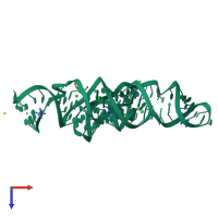 PDB entry 5t83 coloured by chain, top view.