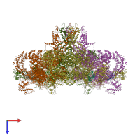 PDB entry 5t9r coloured by chain, top view.