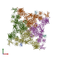 PDB entry 5ta3 coloured by chain, front view.