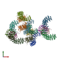 PDB entry 5tbk coloured by chain, front view.