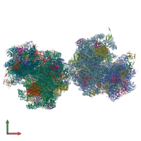 PDB entry 5tbw coloured by chain, front view.