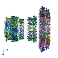 PDB entry 5tcr coloured by chain, top view.