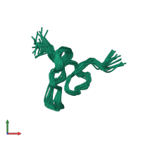 PDB entry 5tcz coloured by chain, ensemble of 20 models, front view.