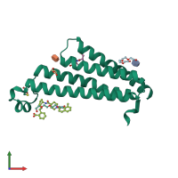PDB entry 5tl9 coloured by chain, front view.