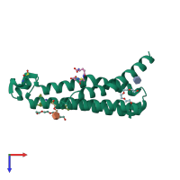 PDB entry 5tl9 coloured by chain, top view.