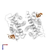 Nuclear receptor coactivator 2 in PDB entry 5tn5, assembly 1, top view.