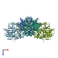 PDB entry 5tng coloured by chain, top view.