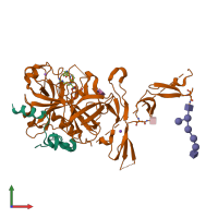 PDB entry 5to3 coloured by chain, front view.