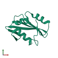 PDB entry 5to4 coloured by chain, front view.