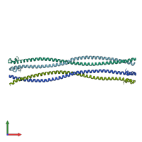 PDB entry 5to6 coloured by chain, front view.