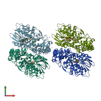 PDB entry 5ts5 coloured by chain, front view.