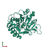 PDB entry 5tsq coloured by chain, front view.