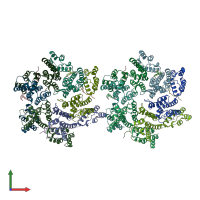 PDB entry 5tsx coloured by chain, front view.