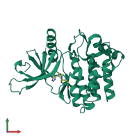 PDB entry 5tts coloured by chain, front view.