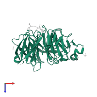 Polycomb protein EED in PDB entry 5ttw, assembly 1, top view.