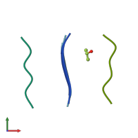 PDB 5txh coloured by chain and viewed from the front.